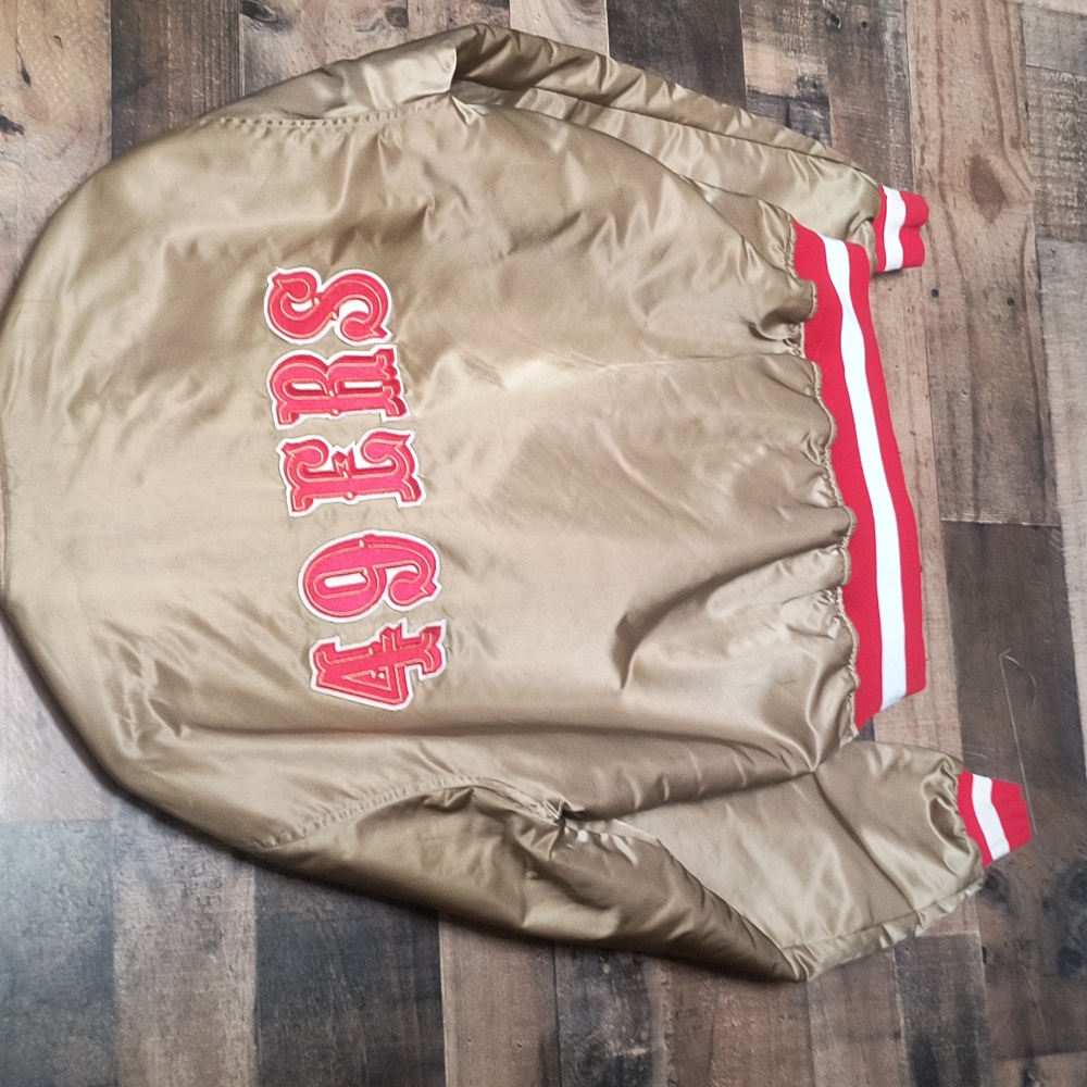 VTG NFL Super Bowl 19 Champions San Francisco 49ers Gold Bomber Starter Jacket - Picture 15 of 17